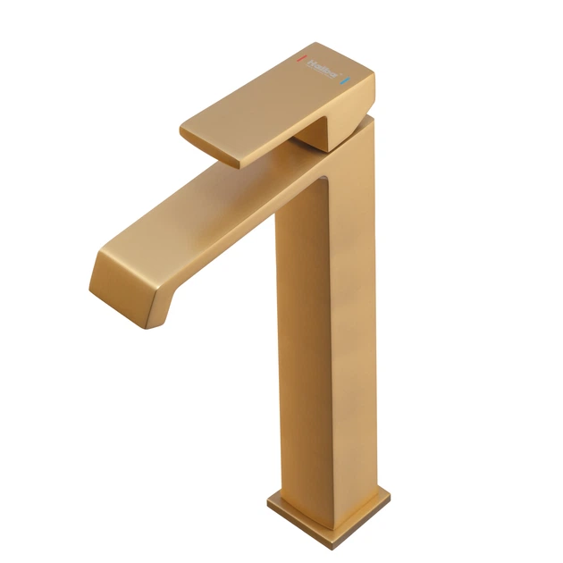 Змішувач для умивальника Haiba GAUDI 001 (HIGH) BRUSHED GOLD