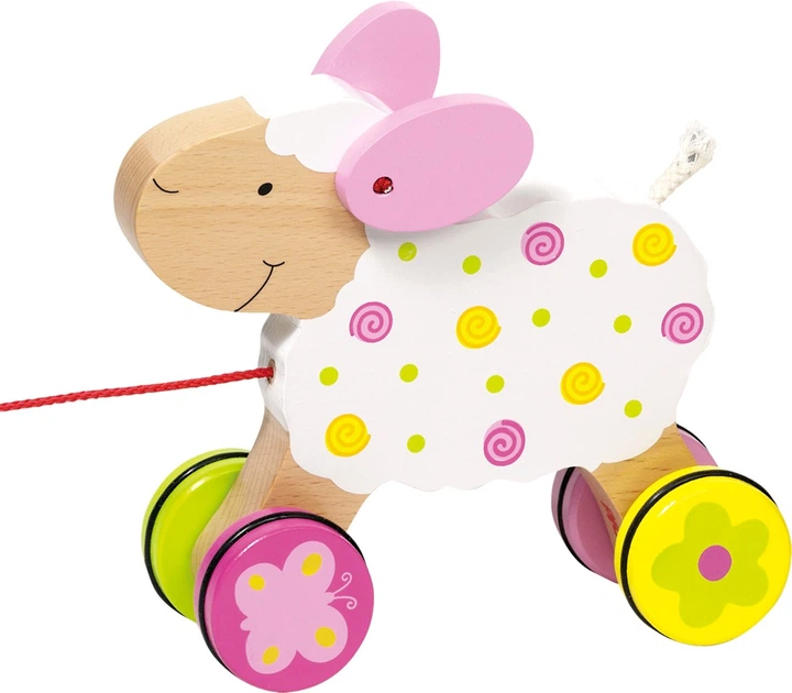 Zabawka do ciągnięcia na sznurku Owieczka drewniana 5299604 (4013594549325) - obraz 2