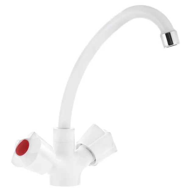 Смеситель для кухни Plamix Ama-271 White (без подвода) (PM0696) - Фото 2 Смеситель для кухни Plamix Ama-271 White (без подвода) (PM0696) - изображение 2
