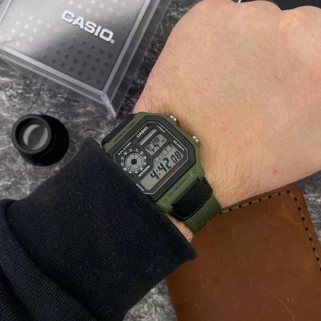 Чоловічий годинник Casio AE-1200WHB-3B - изображение 9