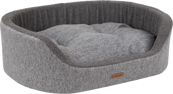 Legowisko dla psów Amiplay Malmo Elipsów 2 w 1 M Szare (5907563299313) - obraz 2