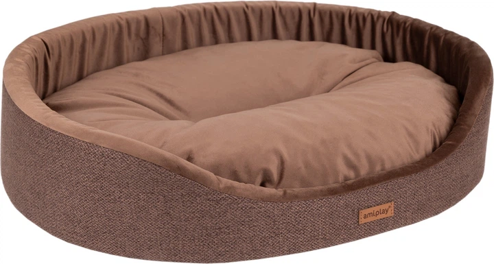 Legowisko dla psów Amiplay Siena XXL Brązowe (5907563303119) - obraz 2