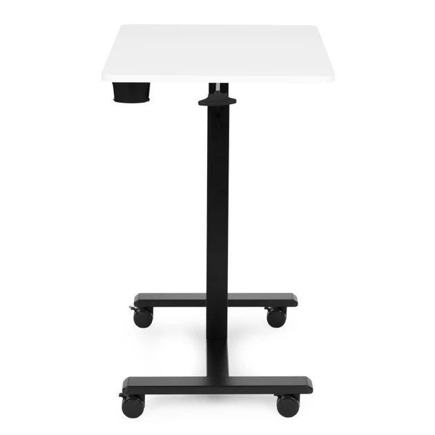 Мобільний комп'ютерний стіл ModernHome by Multistore регулюваний 70 x 48 Біло-чорний (JNI-PN01-1-1) - зображення 2