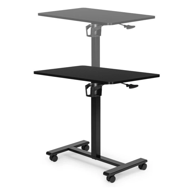 Mobilne biurko komputerowe ModernHome by Multistore regulowane 70 x 48 Czarne (JNI-PN01-1-16) - obraz 4