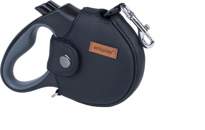 Smycz automatyczna dla psów Amiplay Infini z obudową New York M 500 cm Czarna (5907563271821) - obraz 2