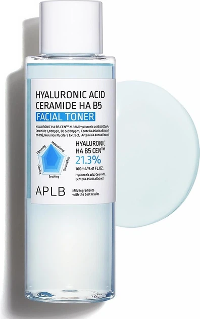 Тонік для обличчя APLB Hyaluronic Acid Ceramide HA B5 зволожувальний 160 мл (8809874683218) - зображення 2