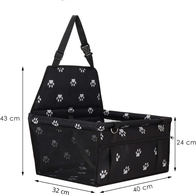 Автокрісло для собак Springos Чорне PA0227 (5907719454535) - зображення 4