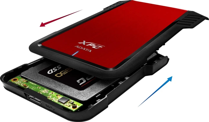 Obudowa do dysku A-DATA EX500 2.5" Czerwony (AEX500U3-CRD) - obraz 3