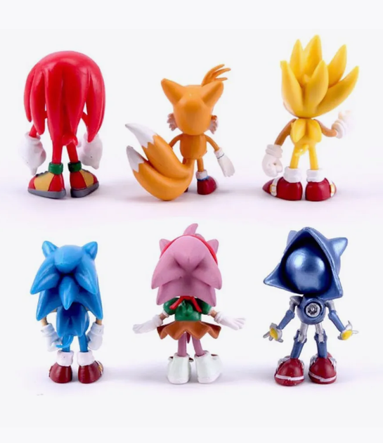 Набор игровых фигурок Соник ежик и герои из мультфильма Sonic the Hedgehog 6 шт (SVS) - Фото 2 Набор игровых фигурок Соник ежик и герои из мультфильма Sonic the Hedgehog 6 шт (SVS) - изображение 2