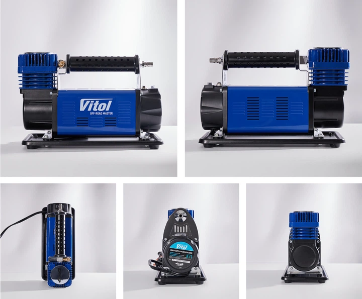 Автомобільний компресор Vitol OFF ROAD MASTER 150psi 50Amp 160л шланг 7,5м Клемі (K-71) - изображение 5
