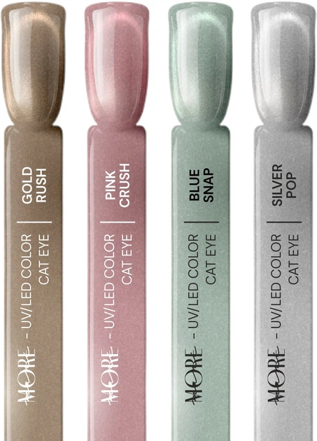 Lakier hybrydowy Silcare ManiMore Cat Eye Silver Pop 10 g (5902560570205) - obraz 3