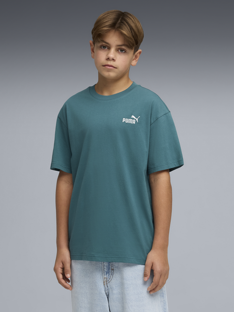 Подростковая футболка для мальчика Puma Essentials Small No.1 Logo 68492041 146-152 см Emerald Ice (4069161732003) - Фото 7 Подростковая футболка для мальчика Puma Essentials Small No.1 Logo 68492041 146-152 см Emerald Ice (4069161732003) - изображение 7
