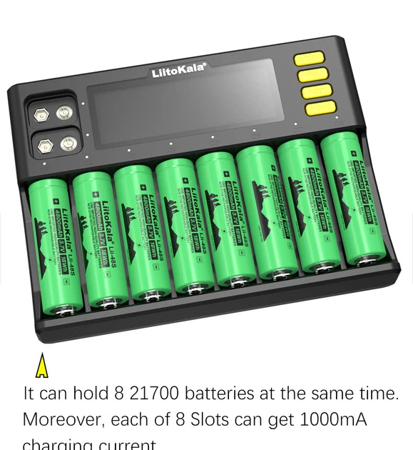 Универсальное ЗУ Liitokala Lii-S8, 10 каналов, Ni-Mh/Li-ion/LiFePo4, 220V/12V, LED+LCD - Фото 7 Универсальное ЗУ Liitokala Lii-S8, 10 каналов, Ni-Mh/Li-ion/LiFePo4, 220V/12V, LED+LCD - изображение 7
