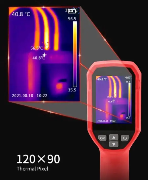 Тепловизор цифровой инфракрасный UNI-T UTi120S IP54 Красный (2389523834) - изображение 6