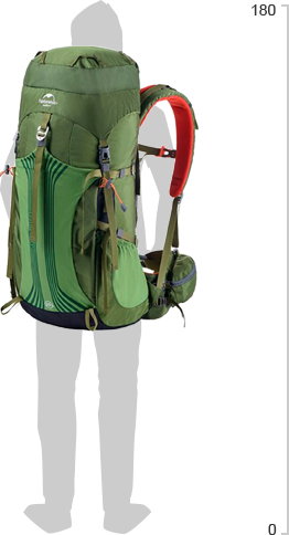 Трекінговий рюкзак Naturehike 55 л Зелений NH16Y020-Q (6927595787908) - зображення 2