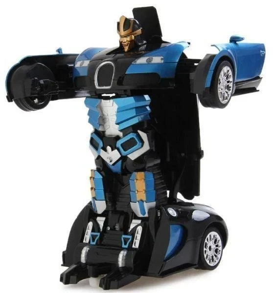 Радиоуправляемая машинка No Brand Bugati робот с пультом 1:18 Robot Car синий (2086350965) - изображение 2