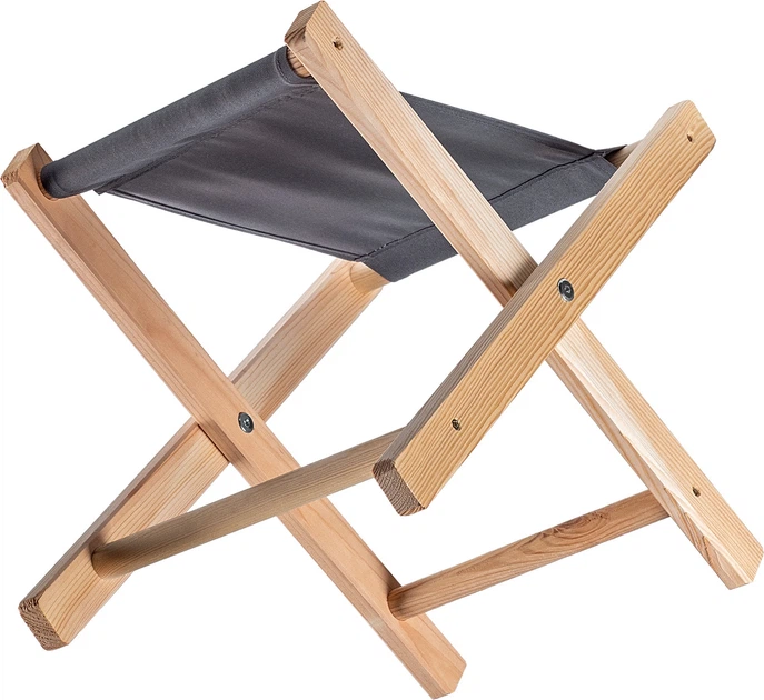 Табурет складний Kadax Nouro 40x31x31 см Сірий K8821 (5903699481707) - зображення 3