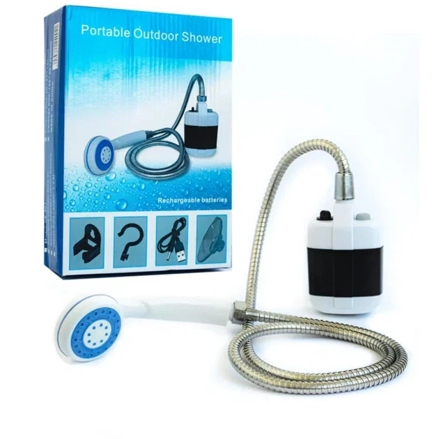 Переносной душ для кемпинга No Brand Portable Outdoor Shower с аккумулятором и USB зарядкой (2087381054) - изображение 2