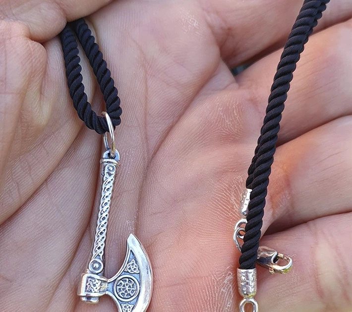 Секіра Перуна з коловратом і колядником і триголовом Maxi Silver 8945 - зображення 5