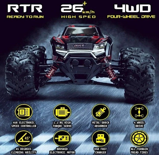 Быстрая машинка вездеход OPT-TOP с радиоуправлением Off Road RC Racing Car 26+ км (2020726766) - изображение 4