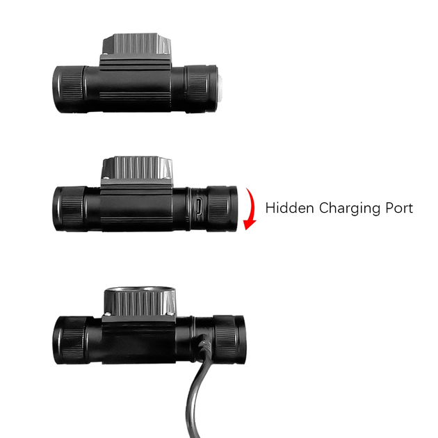Фонарь налобный No Brand PL-101L 5840 Type-C 1х18650 6 режимов Черный (2727513409) - изображение 6