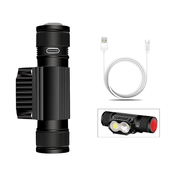 Фонарь налобный No Brand PL-101L 5840 Type-C 1х18650 6 режимов Черный (2727513409) - изображение 7