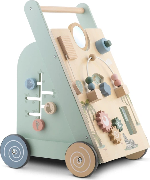 Дерев'яний ходунок-каталка для дітей Nukido NK-857 навчальний з рухомими елементами (5903890622220) - зображення 5