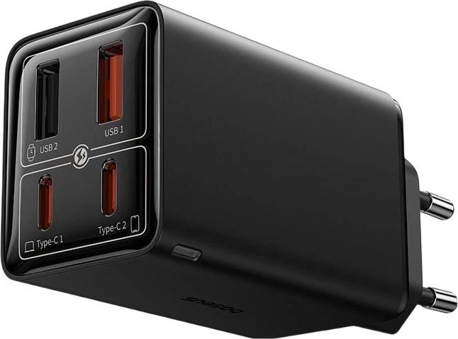 Ładowarka sieciowa Baseus GaN6 Pro 2 x USB-C + 2 x USB-A 65 W Black (6932172644444) - obraz 3