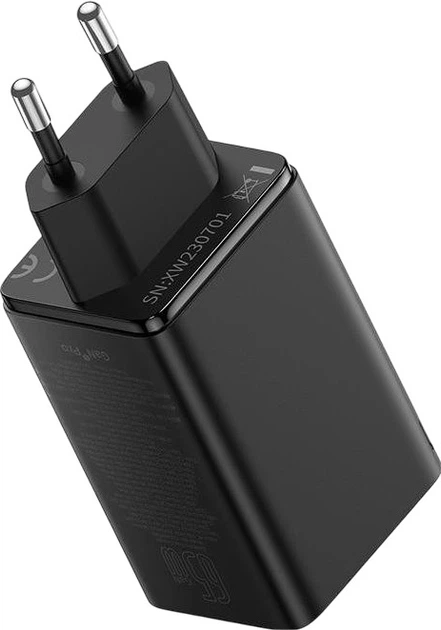 Ładowarka sieciowa Baseus GaN6 Pro 2 x USB-C + 2 x USB-A 65 W Black (6932172644444) - obraz 6