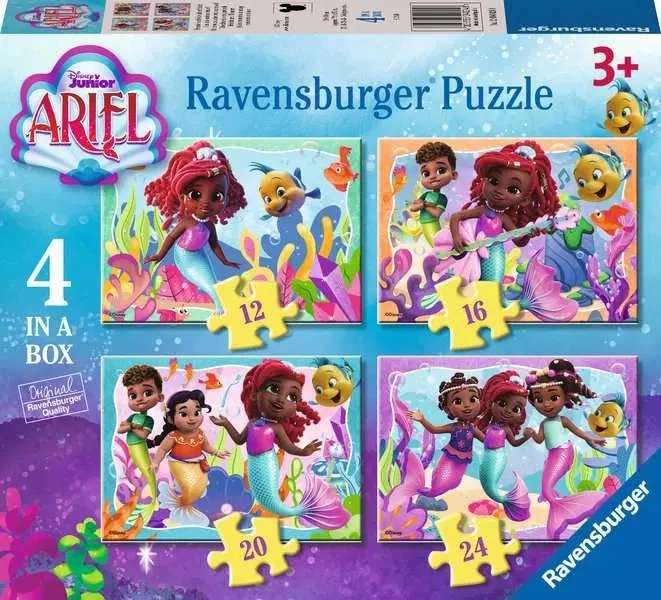 Puzzle Ravensburger Disney Junior Ariel 12 / 16 / 20 / 24 elementy (4005555040248) - Zdjęcie 1 Puzzle Ravensburger Disney Junior Ariel 12 / 16 / 20 / 24 elementy (4005555040248) - obraz 1