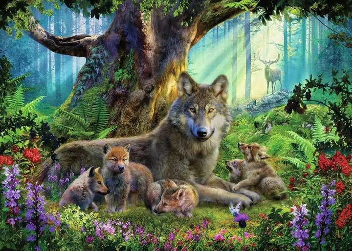 Пазл Ravensburger Wolves in the Forest 1000 елементів (4005555004776) - зображення 2