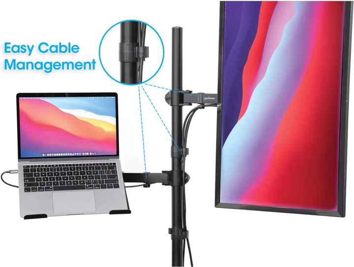 Кріпленння Manhattan Desktop Combo Mount with Monitor Arm and Laptop Stand (MANHATTAN_462136) - зображення 8