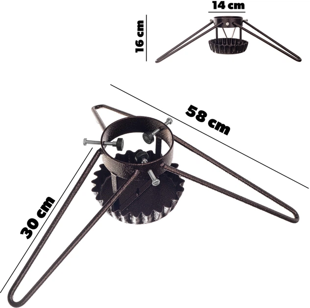 Stojak choinkowy Kadax Aurora Miedz antyczna K11355 (5906638310465) - obraz 6