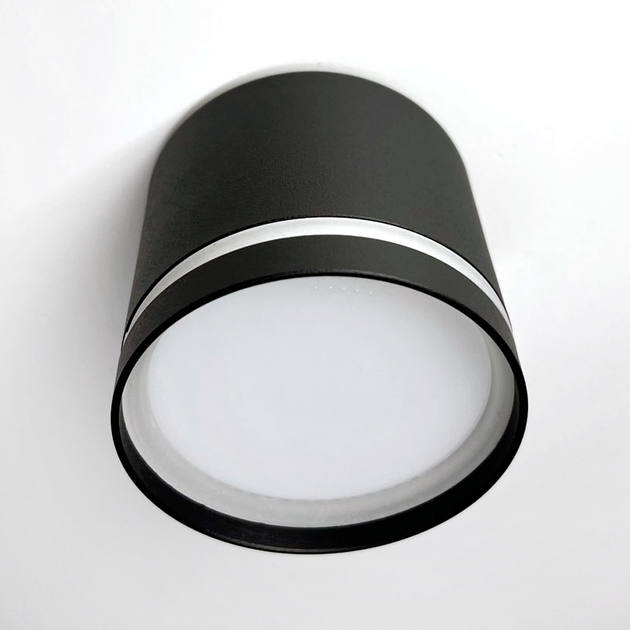 Светильник накладной GUSTA 1xGX53 черный BLACK Luminaria 220V (под сменную LED лампу GX53) точечный Ø82x70мм - изображение 2
