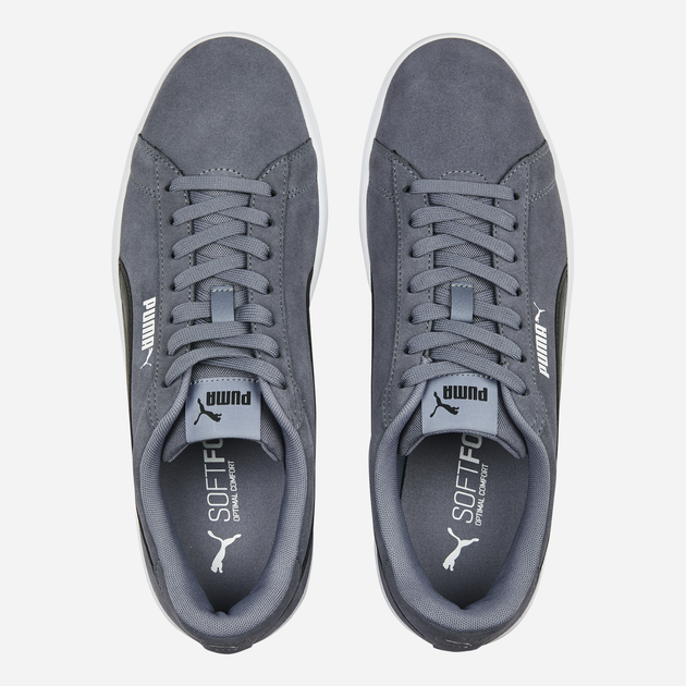 Женские кеды замшевые низкие Puma Smash 3.0 39098408 37 (4UK) 23 см Gray Tile/Black/White (4065452599607) - изображение 4