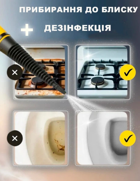 Відпарювач із функцією пароочисника для дому Steam Cleaner DF-A001 жовтий - зображення 9