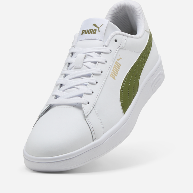 Мужские кеды низкие Puma Smash 3.0 39098733 42 (8UK) 27 см White/Olive Green (4069161505201) - изображение 5