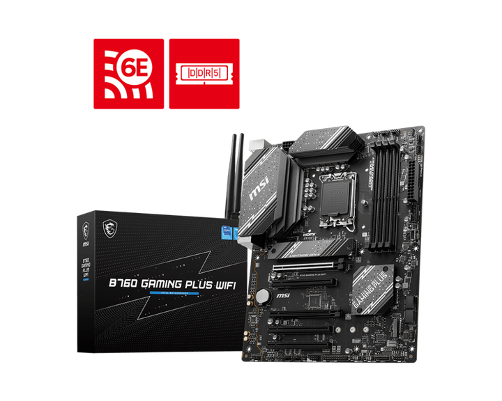 Материнська плата MSI B760 Gaming Plus Wi-Fi LGA 1700 (B760 GAMING PLUS WIFI) - Фото 4 Материнська плата MSI B760 Gaming Plus Wi-Fi LGA 1700 (B760 GAMING PLUS WIFI) - зображення 4