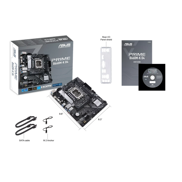 Материнська плата Asus B660M-K D4 Prime LGA 1700 (PRIME B660M-K D4) - Фото 4 Материнська плата Asus B660M-K D4 Prime LGA 1700 (PRIME B660M-K D4) - зображення 4