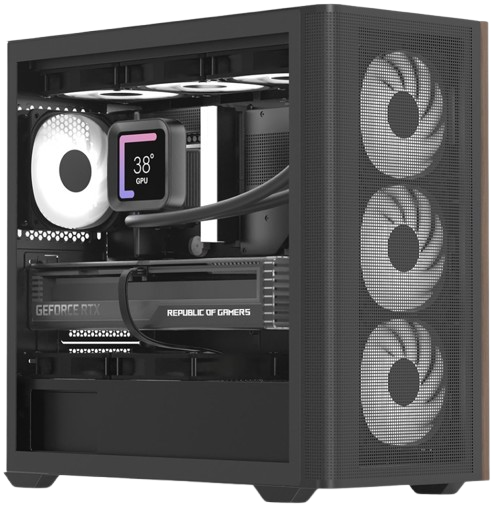 Корпус AeroCool D301A-G-BK-v2 ARGB Black (ACCS-DS03043.11) - изображение 2