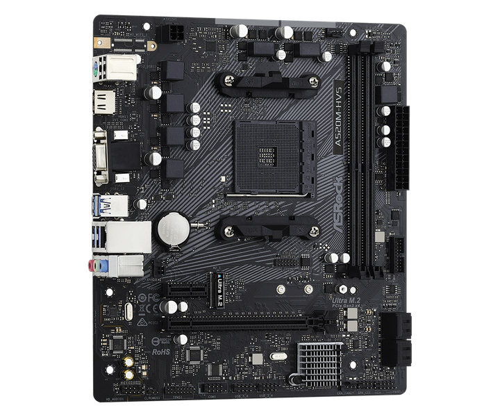 Материнська плата ASRock A520M-HVS Socket AM4 (A520M-HVS) - Фото 3 Материнська плата ASRock A520M-HVS Socket AM4 (A520M-HVS) - изображение 3