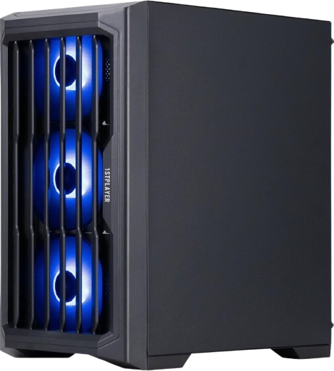 Корпус 1stPlayer H2-BK-4F7 ARGB Black - изображение 2