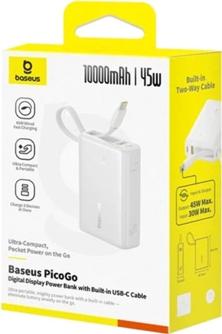 УМБ Baseus PicoGo 10000 mAh 45W White (P10076803213-00) - зображення 4