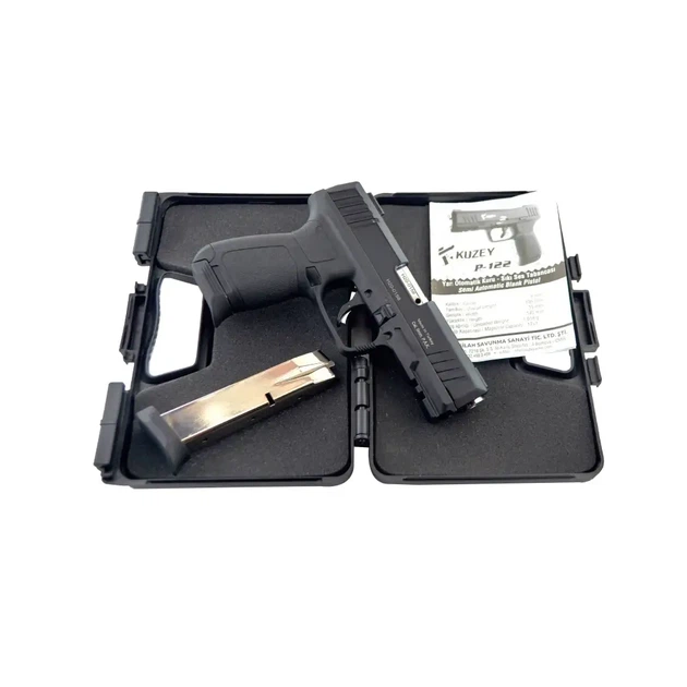 Стартовый пистолет Kuzey P122 black, с доп. магазином (Springfield Armory Echelon)+ 15 патронов - изображение 4