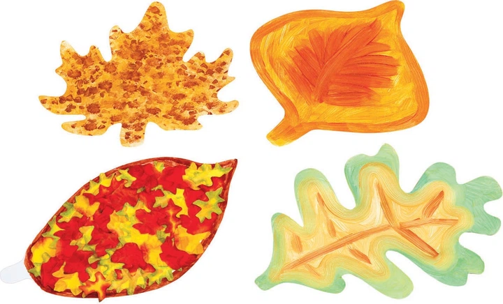 Набір розмальовок Colorations Jumbo Craft листя 24 шт (191487023979) - зображення 2