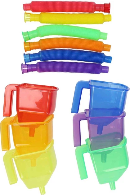 Набір лійок Lobbes Speelgoed з ручкою 6 шт 8190167 (8713218061689) - зображення 3