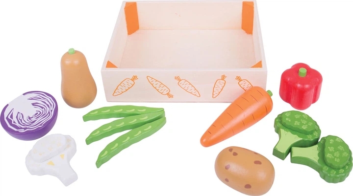Zestaw do zabawy Bigjigs Toys pudełko z warzywami drewniane 2999598 (691621174777) - obraz 3