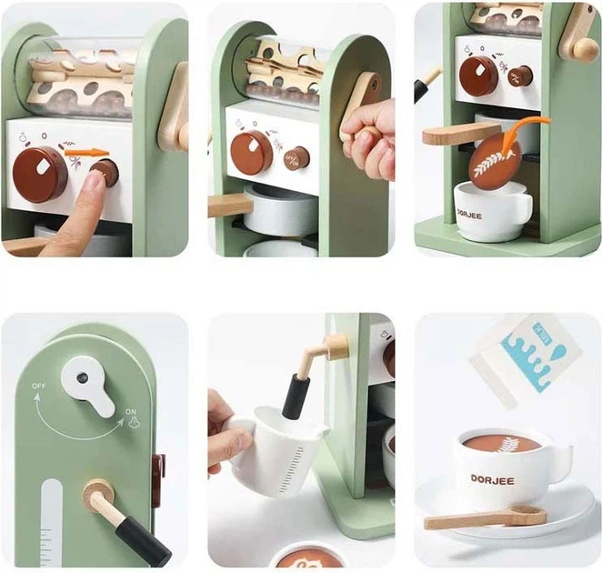 Набір для гри Dorjee Coffee Maker дерев'яний 1750273 (6973840430952) - зображення 5