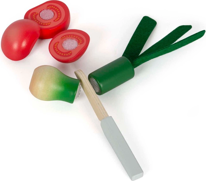 Zestaw do zabawy Small Foot Fresh warzywy dla krojenia drewniane 5420040 (4020972125637) - obraz 5