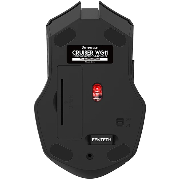 Игровая мышь беспроводная бесшумная Fantech WG11 Cruiser (6 клавиш / 2400 DPI) Black - Фото 3 Игровая мышь беспроводная бесшумная Fantech WG11 Cruiser (6 клавиш / 2400 DPI) Black - изображение 3